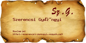 Szerencsi Gyöngyi névjegykártya