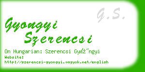 gyongyi szerencsi business card